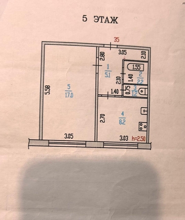 
  Продается 1-комн. квартира, 33.7 м², Новосибирская ул, д. 38
. Фото 16.