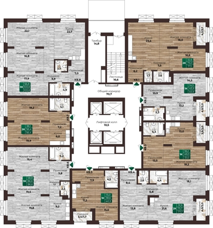 
  Продается 2-комн. квартира, 77.1 м², ЖК Шервуд, (Нагорная 6-я, 15г/12)
. Фото 1.