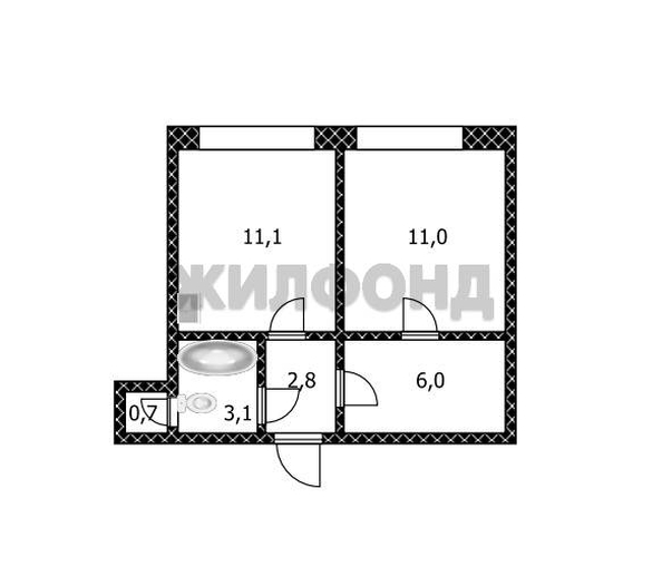 
  Продается 2-комн. квартира, 34.7 м², Весенняя ул
. Фото 31.