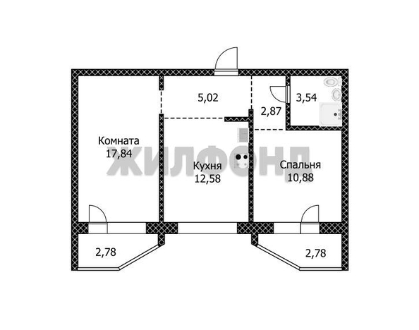 
  Продается 2-комн. квартира, 52.73 м², Северный Власихинский проезд
. Фото 27.