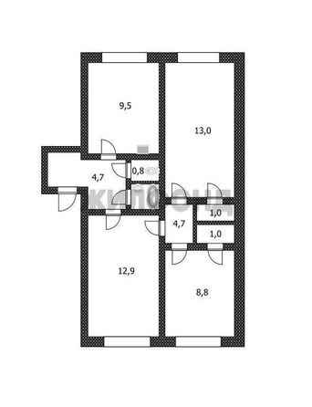 
  Продается 3-комн. квартира, 54.1 м², Залесовская ул
. Фото 9.