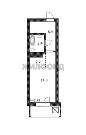 
  Продается студия, 26 м², ЖК Европейский
. Фото 13.