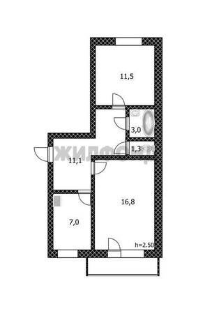 
  Продается 2-комн. квартира, 51 м², 40 лет Победы ул, д. 41
. Фото 20.