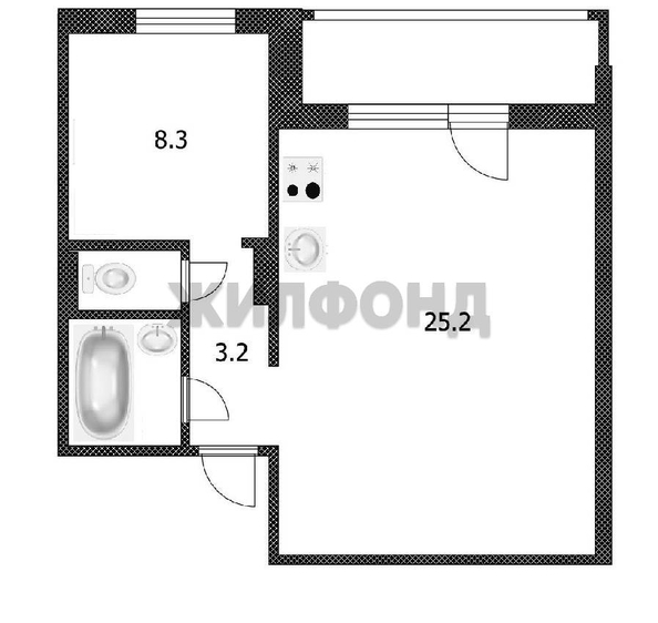 
  Продается 2-комн. квартира, 40.4 м², Антона Петрова ул
. Фото 17.