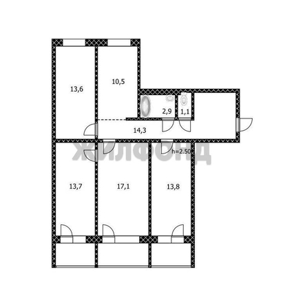 
  Продается 4-комн. квартира, 87 м², Шукшина ул
. Фото 32.