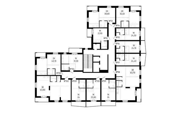 
  Продается 3-комн. квартира, 63.8 м², ЖК Smart (Смарт)
. Фото 1.
