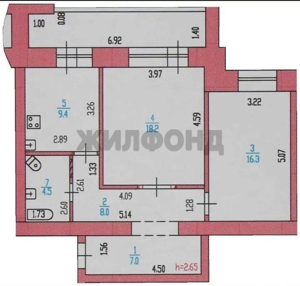 
  Продается 2-комн. квартира, 63.4 м², Антона Петрова ул
. Фото 32.