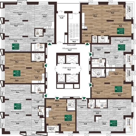 
  Продается 2-комн. квартира 77.2 м², в ЖК Шервуд, (Нагорная 6-я, 15г/12). Фото 2.