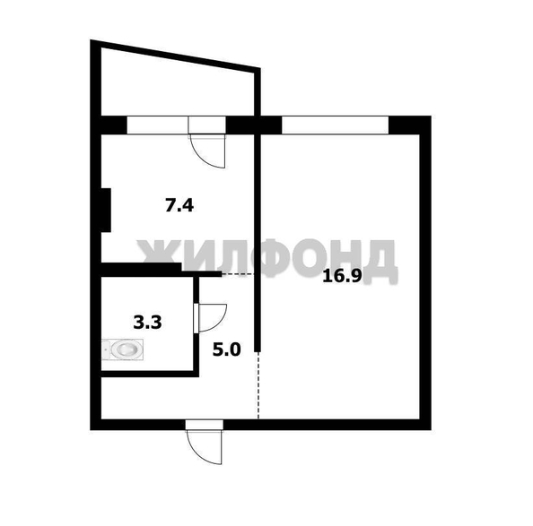 
  Продается 1-комн. квартира 32.6 м². Фото 20.
