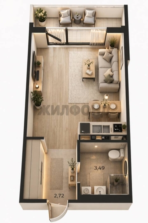 
  Продается студия 24.1 м². Фото 4.