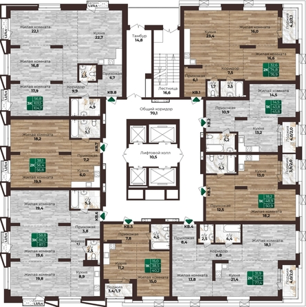 
  Продается 3-комн. квартира 87.1 м², в ЖК Шервуд, (Нагорная 6-я, 15г/12). Фото 1.