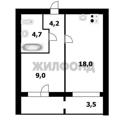 
  Продается 2-комн. квартира 35.9 м². Фото 15.