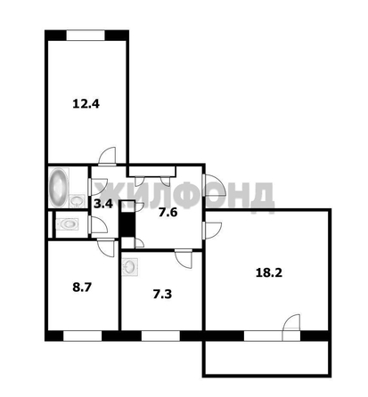 
  Продается 3-комн. квартира 62.2 м². Фото 15.