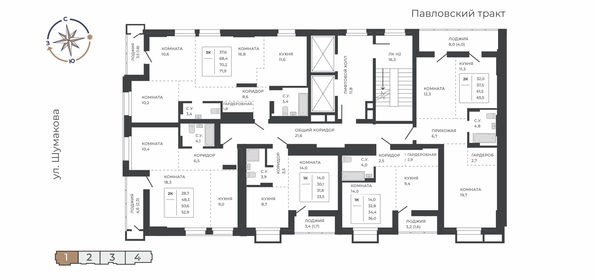 
  Продается 3-комн. квартира 69.6 м², в ЖК Павлов. Фото 1.