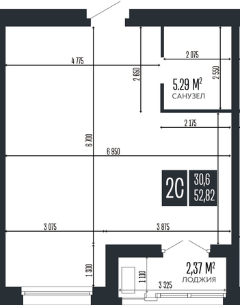 
  Продается 2-комн. квартира 52.82 м², в ЖК Опера Резиденс. Фото 2.