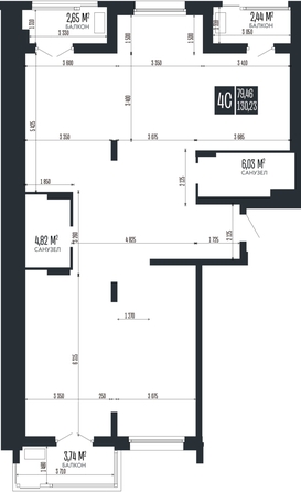 
  Продается 4-комн. квартира 130.23 м², в ЖК Опера Резиденс. Фото 2.