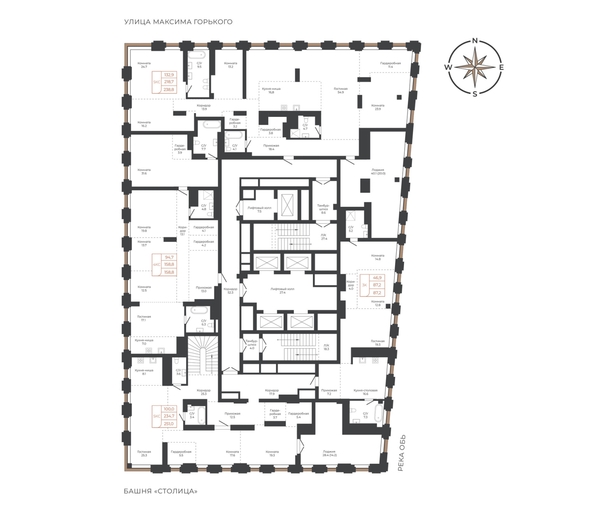 
  Продается 4-комн. квартира 229.4 м², в ЖК Барнаул. Фото 1.