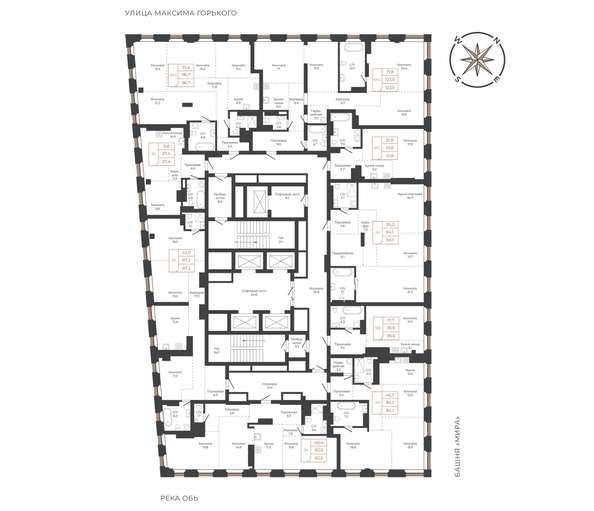 
  Продается 2-комн. квартира 93.6 м², в ЖК Барнаул. Фото 1.