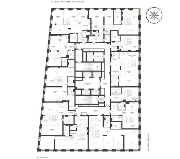 
  Продается 4-комн. квартира 103.3 м², в ЖК Барнаул. Фото 1.