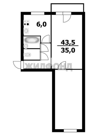 
  Продается 2-комн. квартира 43.5 м². Фото 18.