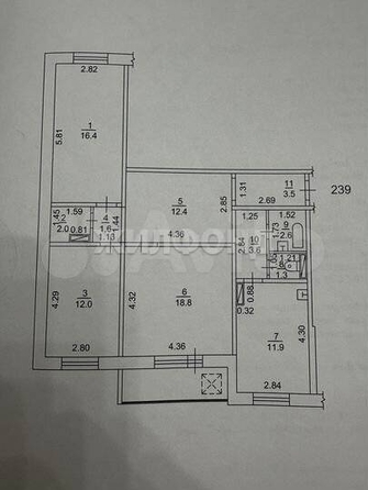 
  Продается 3-комн. квартира 86.1 м². Фото 21.