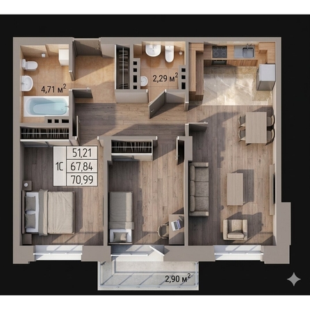 
  Продается студия 69 м², в ЖК Олимп . Фото 1.