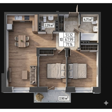 
  Продается студия 69.3 м², в ЖК Олимп . Фото 1.