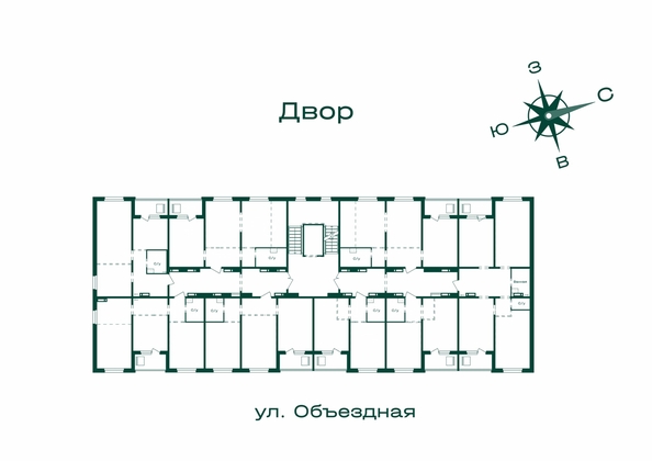 
  Продается 2-комн. квартира 58.2 м², в ЖК Первогорье, корпус 6. Фото 1.