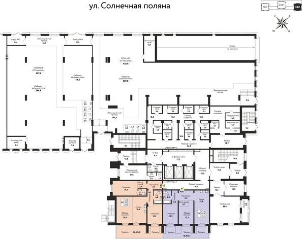 
  Продается 3-комн. квартира 89.9 м², в ЖК Шотландия, Солнечная поляна 73. Фото 1.