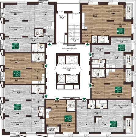 
  Продается 1-комн. квартира 45.9 м², в ЖК Шервуд, (Нагорная 6-я, 15г/12). Фото 1.