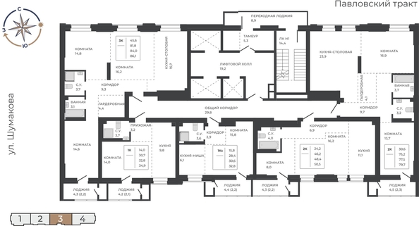 
  Продается 3-комн. квартира 84 м², в ЖК Павлов. Фото 1.