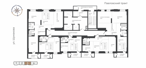
  Продается 3-комн. квартира 84.3 м², в ЖК Павлов. Фото 1.