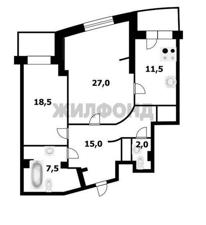 
  Продается 2-комн. квартира 81.5 м². Фото 23.