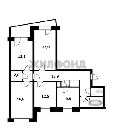 
  Продается 4-комн. квартира 99 м². Фото 20.