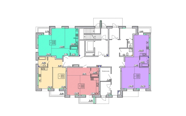 
  Продается 1-комн. квартира, 41.33 м², ЖК Ёлки, дом 2
. Фото 1.