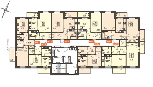 
   Продам 1-комнатную, 40.31 м², Очаг, блок-секция 7

. Фото 2.