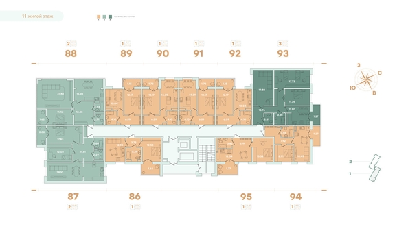 
   Продам 3-комнатную, 84.43 м², Фамилия, дом 1

. Фото 2.