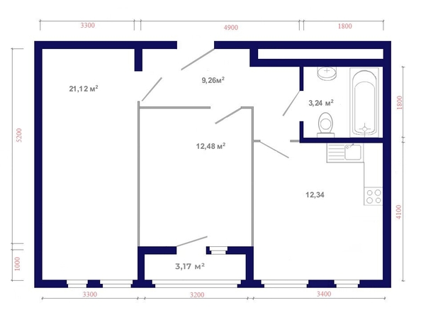 
   Продам 2-комнатную, 61.61 м², Юго-Западный, дом 17

. Фото 8.