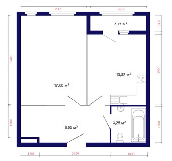 
   Продам 1-комнатную, 45.29 м², Юго-Западный, дом 17

. Фото 3.