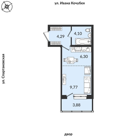 
   Продам 1-комнатную, 32.05 м², Источник, дом 2

. Фото 1.