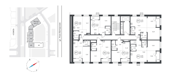 
   Продам 1-комнатную, 43.64 м², СОЮЗ PRIORITY, дом 4

. Фото 1.