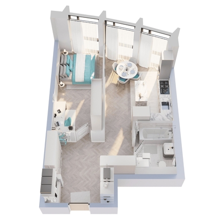 
  Продается 1-комн. квартира 51.66 м², в ЖК Звезды, дом 3. Фото 3.