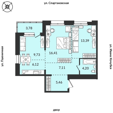 
   Продам 2-комнатную, 66.2 м², Источник, дом 5

. Фото 1.