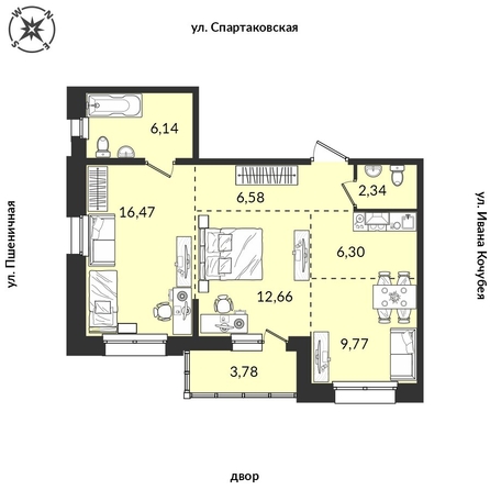 
   Продам 2-комнатную, 64.04 м², Источник, дом 5

. Фото 1.