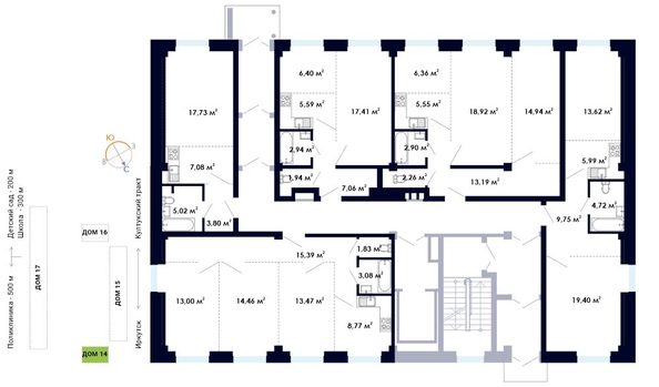 
   Продам 2-комнатную, 53.48 м², Академика Герасимова, 9

. Фото 21.