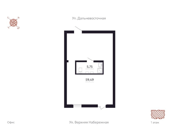 
   Продам помещение свободного назначения, 65.24 м², Верхняя Набережная ул, 139

. Фото 5.