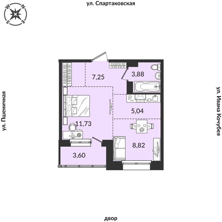 
   Продам 2-комнатную, 40.32 м², Источник, дом 1

. Фото 1.