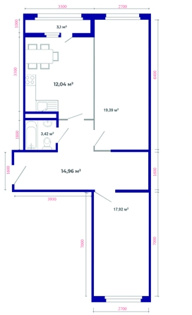 
  Продается 2-комн. квартира, 70.83 м², ЖК Юго-Западный, дом 17
. Фото 3.