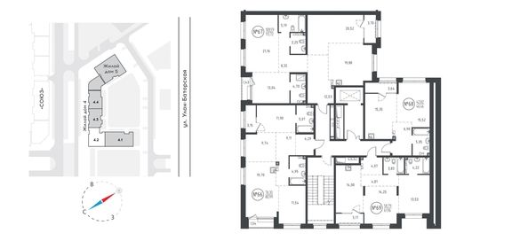 
   Продам 3-комнатную, 112.88 м², СОЮЗ PRIORITY, дом 4

. Фото 1.