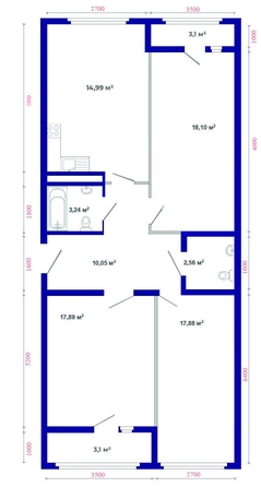
  Продается 3-комн. квартира, 90.91 м², ЖК Юго-Западный, дом 17
. Фото 4.